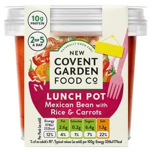 New Covent Garden Food Co. 300g Mexican Bean with Rice & Carrots Lunch Pot