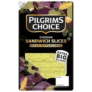 Pilgrims Choice 150g Mixed Peppercorns Cheddar Sandwich Slices