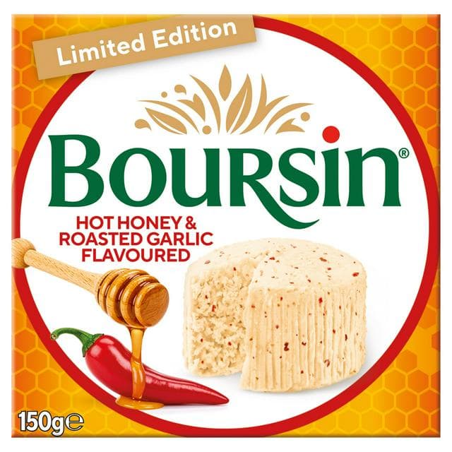 Boursin 150g Hot Honey & Roasted Garlic Soft French Cream Cheese - gallery image 1