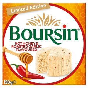 Boursin 150g Hot Honey & Roasted Garlic Flavoured Cheese, Limited Edition