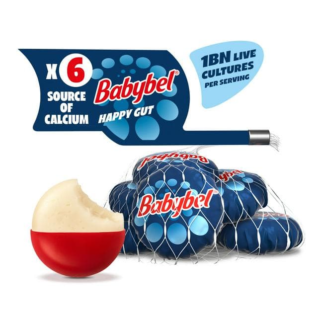 Babybel Mini 6 x 20g Happy Gut Cheese Snacks - gallery image 1