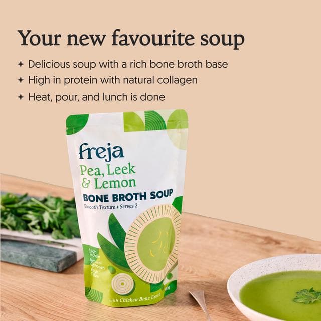 Freja 560g Pea Leek & Lemon Bone Broth Soup - gallery image 4