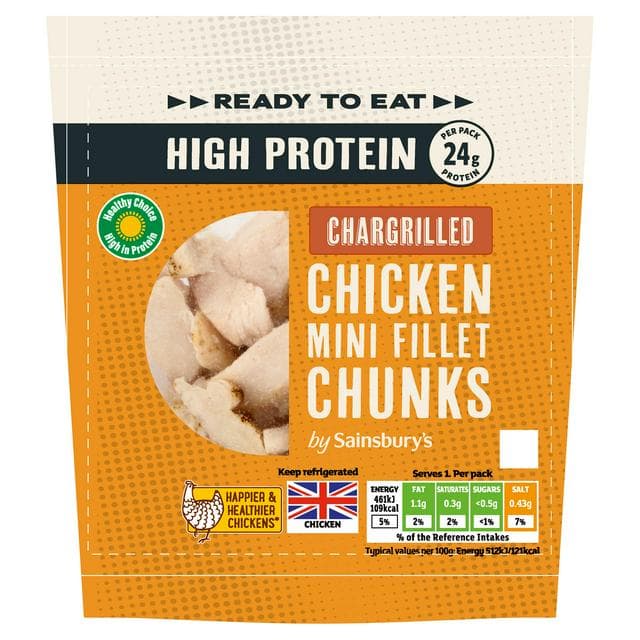 Sainsbury's 90g Ready to Eat Chargrilled Mini Fillet Pieces - gallery image 1