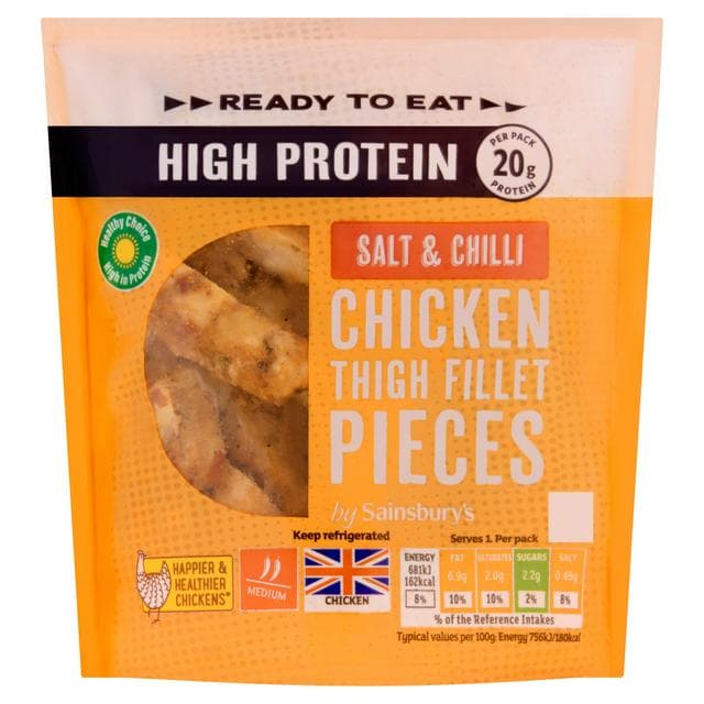 Sainsbury's 90g Ready to Eat Salt & Chilli Thigh Fillet Pieces - gallery image 1