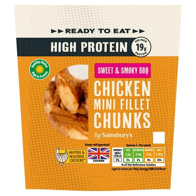 Sainsbury's 90g Ready to Eat Sweet & Smoky Mini Fillet Pieces - gallery image 1