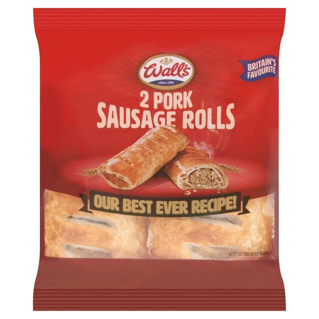 Wall's 2 x Pork Sausage Rolls 160g - gallery image 1