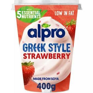 Alpro 400g Dairy Free Greek Style Strawberry Yoghurt