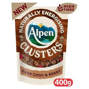 Alpen 400g Chocolate & Berry Granola Clusters Breakfast Cereal