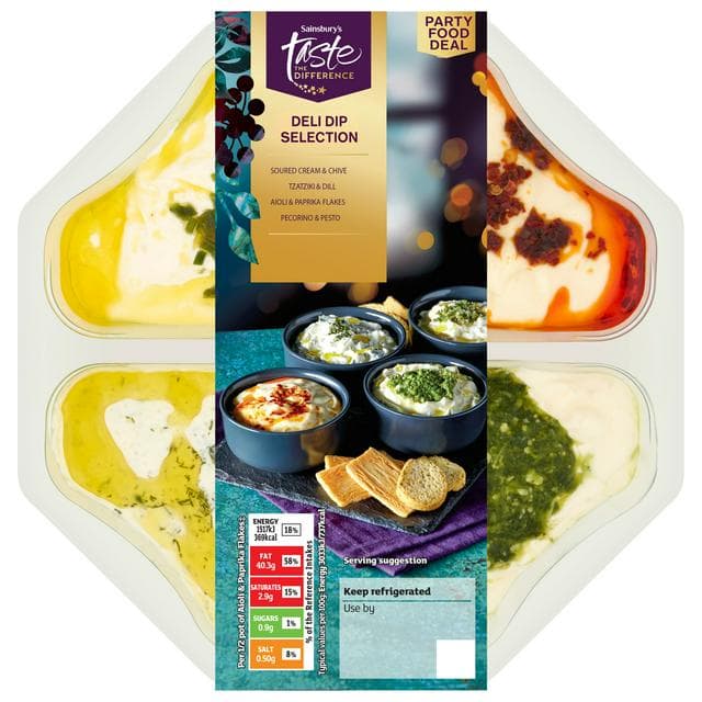 Sainsbury's 400g Deli Dip Selection, Taste the Difference - gallery image 1
