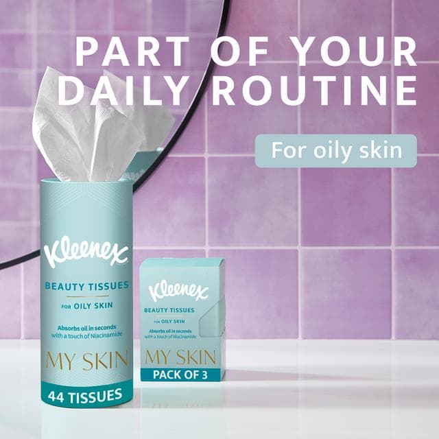 Kleenex 44 x Sheets My Skin Oily Tissues Tube - gallery image 3