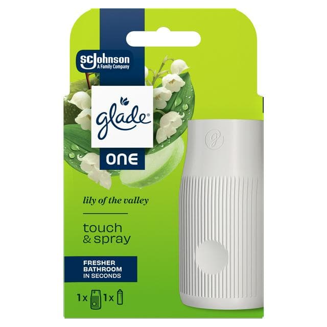Glade One Lily of the Valley Bathroom Starter Kit Touch & Spray Air Freshener 13ml - gallery image 1