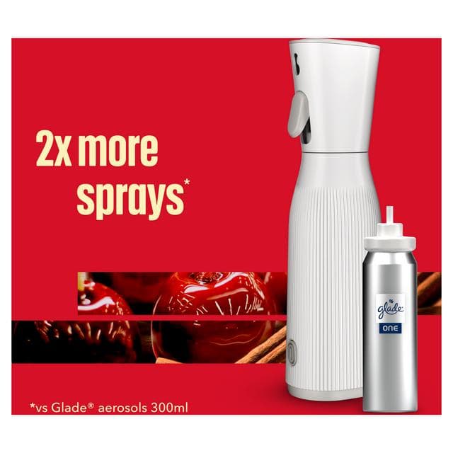 Glade ONE Festive Refillable Room Spray Starter Kit, Twinkling Apple & Cinnamon, 1x13ml - gallery image 2