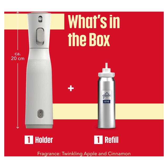 Glade ONE Festive Refillable Room Spray Starter Kit, Twinkling Apple & Cinnamon, 1x13ml - gallery image 5