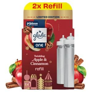 Glade ONE Festive Universal Capsule Refill Pack, Twinkling Apple & Cinnamon, 2x13ml