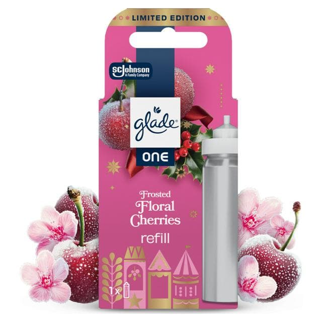 Glade ONE Festive Universal Capsule Refill, Frosted Floral Cherries, 1x13ml - gallery image 1