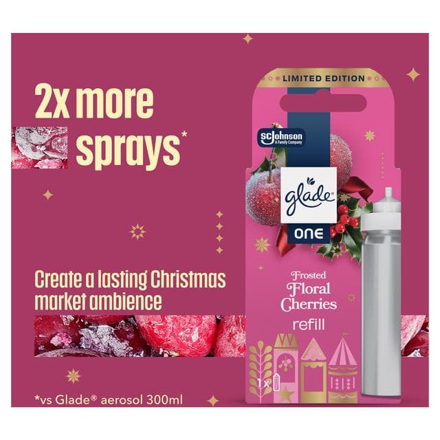Glade ONE Festive Universal Capsule Refill, Frosted Floral Cherries, 1x13ml - gallery image 2