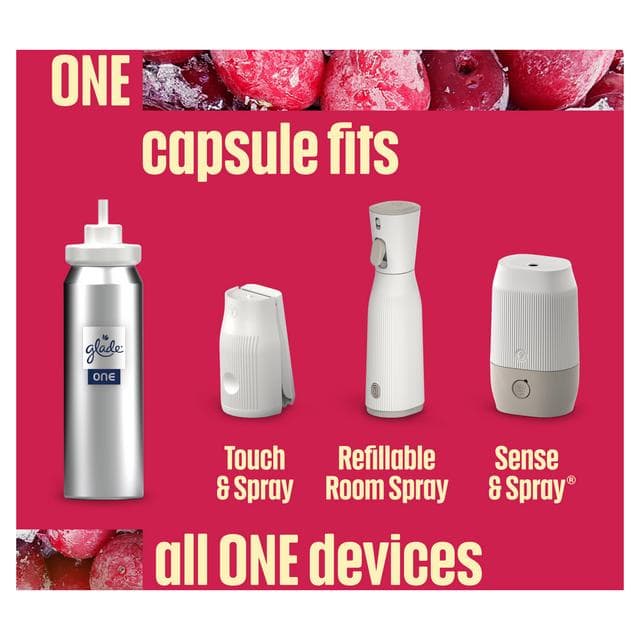Glade ONE Festive Universal Capsule Refill, Frosted Floral Cherries, 1x13ml - gallery image 5