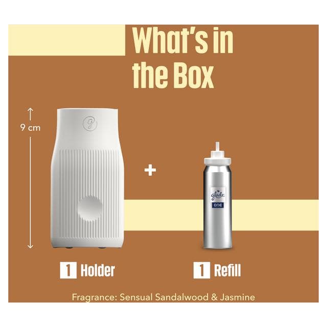Glade One Sensual Sandalwood & Jasmine Bathroom Starter Kit Touch & Spray Air Freshener 13ml - gallery image 6
