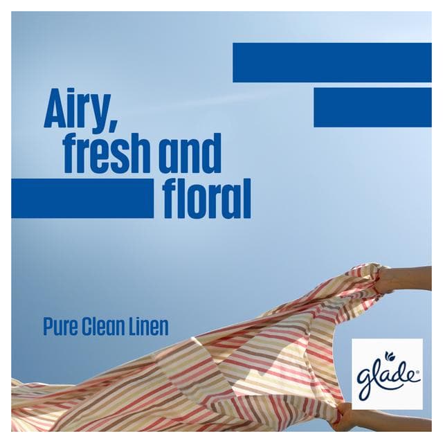 Glade One Pure Clean Linen Bathroom Starter Kit Touch & Spray Air Freshener 13ml - gallery image 2