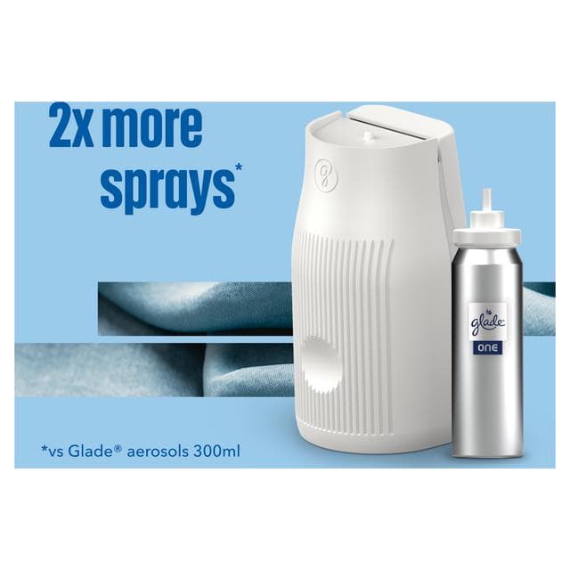 Glade One Pure Clean Linen Bathroom Starter Kit Touch & Spray Air Freshener 13ml - gallery image 4