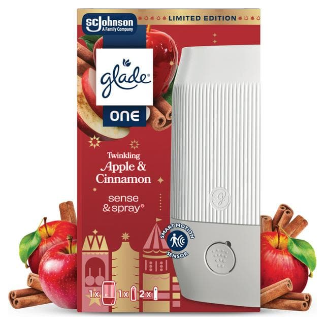 Glade ONE Festive Sense & Spray Starter Kit, Twinkling Apple & Cinnamon, 1x13ml - gallery image 1