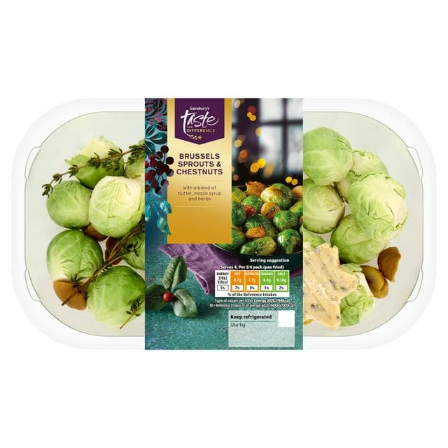 Sainsbury's 400g Brussels Sprouts & Chestnuts, Taste the Difference - gallery image 1