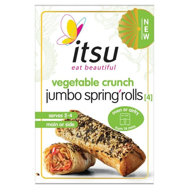 itsu 4 x Vegetable Crunch Jumbo Spring Rolls 300g - gallery image 1