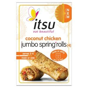 itsu 4 x Coconut Chicken Jumbo Spring Rolls 300g