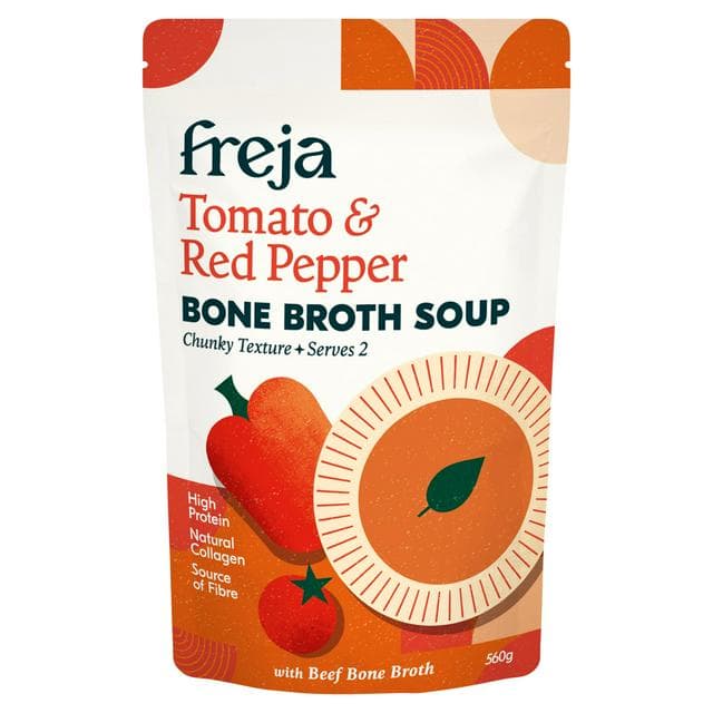 Freja 560g Tomato & Red Pepper Bone Broth Soup - gallery image 1