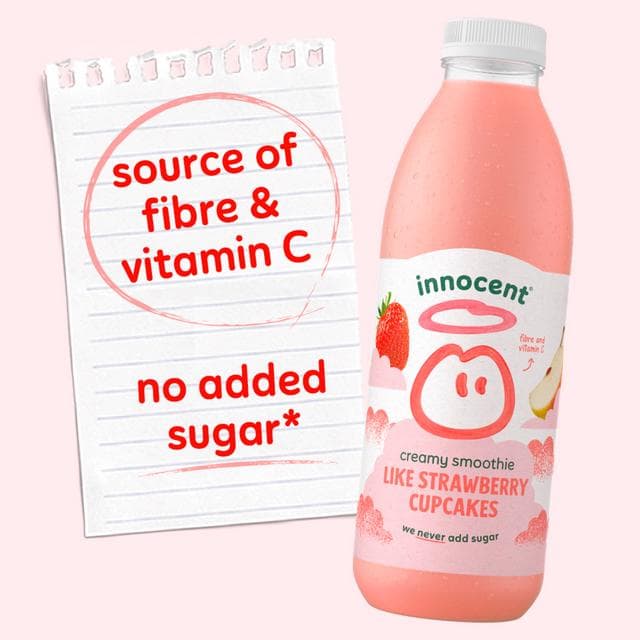 innocent 750ml Like Strawberry Cupcakes Creamy Smoothie - gallery image 2