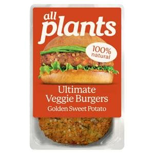 all plants 160g Golden Sweet Potato Ultimate Veggie Burgers