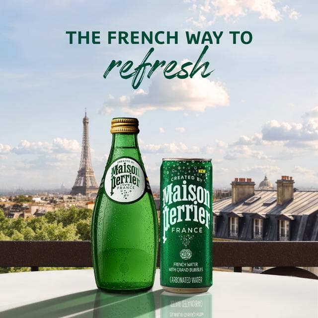 Maison Perrier 4 x 330ml Plain Sparkling Water Glass Bottle - gallery image 2