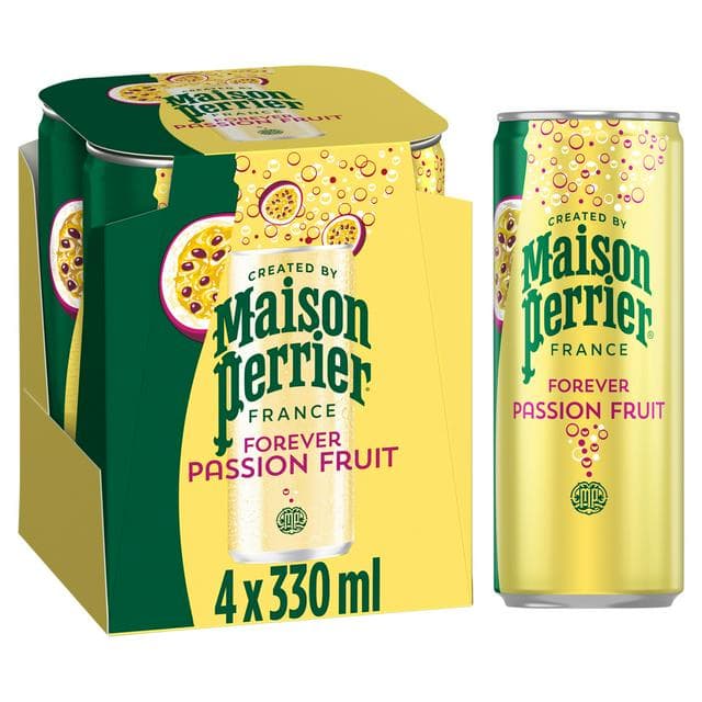 Maison Perrier 4 x 330ml Passion Fruit Refreshing Flavoured Sparkling Water - gallery image 1