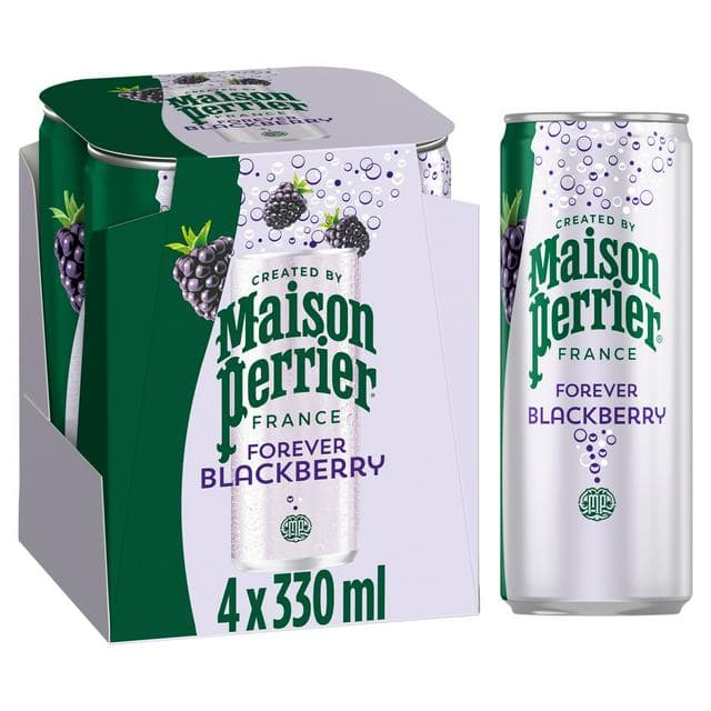 Maison Perrier 4 x 330ml Blackberry Refreshing Flavoured Sparkling Water - gallery image 1