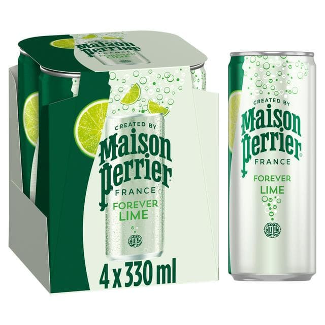 Maison Perrier 4 x 330ml Lime Refreshing Flavoured Sparkling Water - gallery image 1