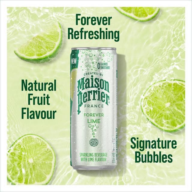 Maison Perrier 4 x 330ml Lime Refreshing Flavoured Sparkling Water - gallery image 2
