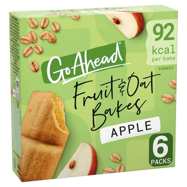 Go Ahead Fruit & Oat Bakes 6 x 25g Apple Multipack Snack Bars - gallery image 1