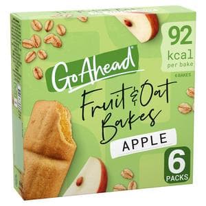 Go Ahead Fruit & Oat Bakes 6 x 25g Apple Multipack Snack Bars