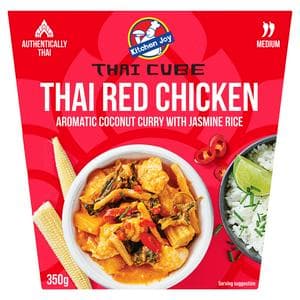Kitchen Joy Thai Cube 350g Thai Red Chicken Aromatic Coconut Curry with Jasmine Rice