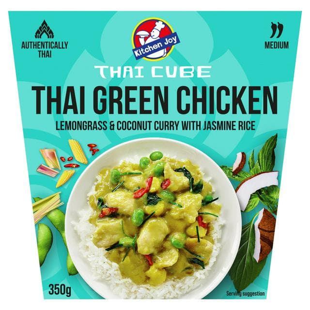Kitchen Joy Thai Cube 350g Thai Green Chicken Lemongrass & Coconut Curry with Jasmine Rice - gallery image 1