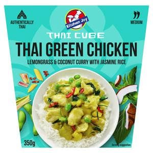 Kitchen Joy Thai Cube 350g Thai Green Chicken Lemongrass & Coconut Curry with Jasmine Rice