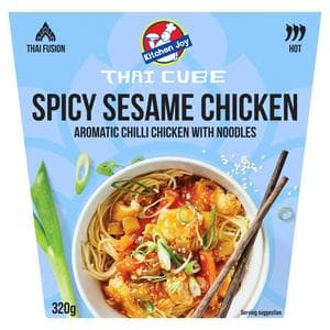 Kitchen Joy Thai Cube 320g Spicy Sesame Chicken Aromatic Chilli with Noodles