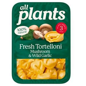 all plants 250g Mushroom & Wild Garlic Fresh Tortelloni