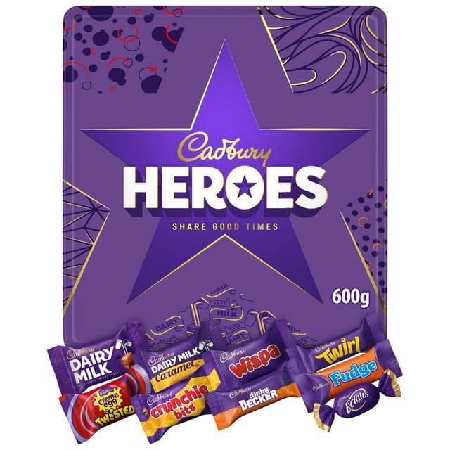 Cadbury Heroes 600g Chocolate Assortment Tin - gallery image 1