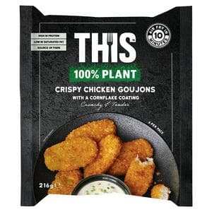This 6 x 216g Plant Based Vegan Crispy Chicken Goujons