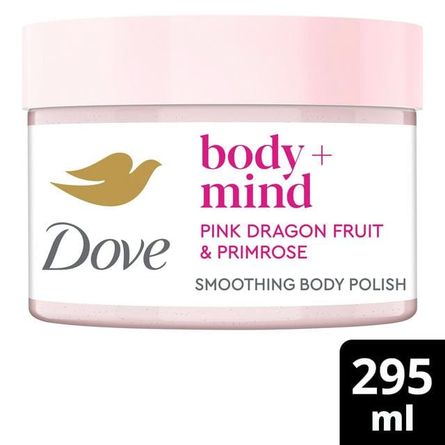 Dove Body + Mind 295ml Dragon Fruit & Primrose Smoothing Body Scrub - gallery image 1