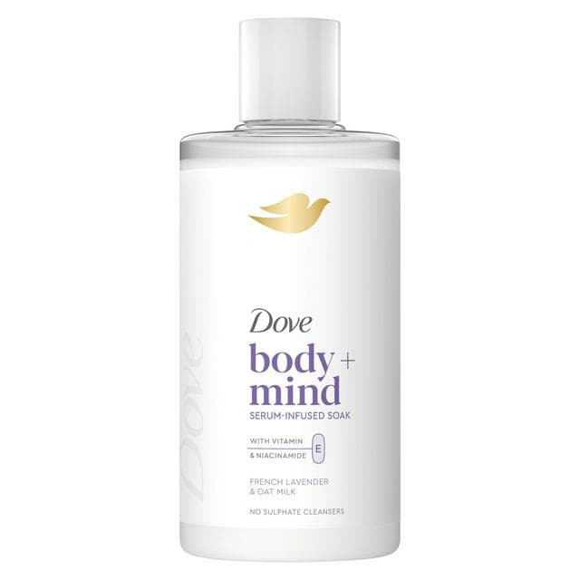 Dove Body + Mind 400ml French Lavender & Oat Milk Serum Infused Bath Soak - gallery image 1