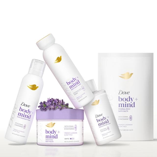 Dove Body + Mind 400g French Lavender Bath Salts - gallery image 5