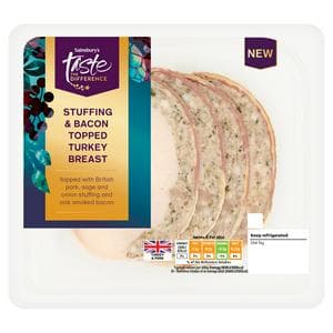 Sainsbury's 150g Stuffing & Bacon Topped Turkey Breast, Taste the Difference