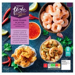 Sainsbury's 430g King Prawn Platter with Sweet Chilli Dipping Sauce, Taste the Difference